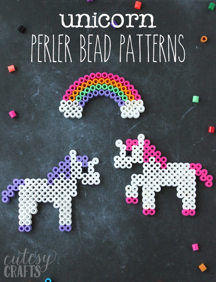 Unicorn Craft - Unicorn Perler Bead Patterns - Cutesy Crafts